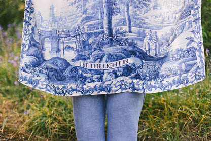 Let The Light In Bohemian Goddess Starduster Kimono w Delft - ivyandlavyboutique Market of Stars (USA)