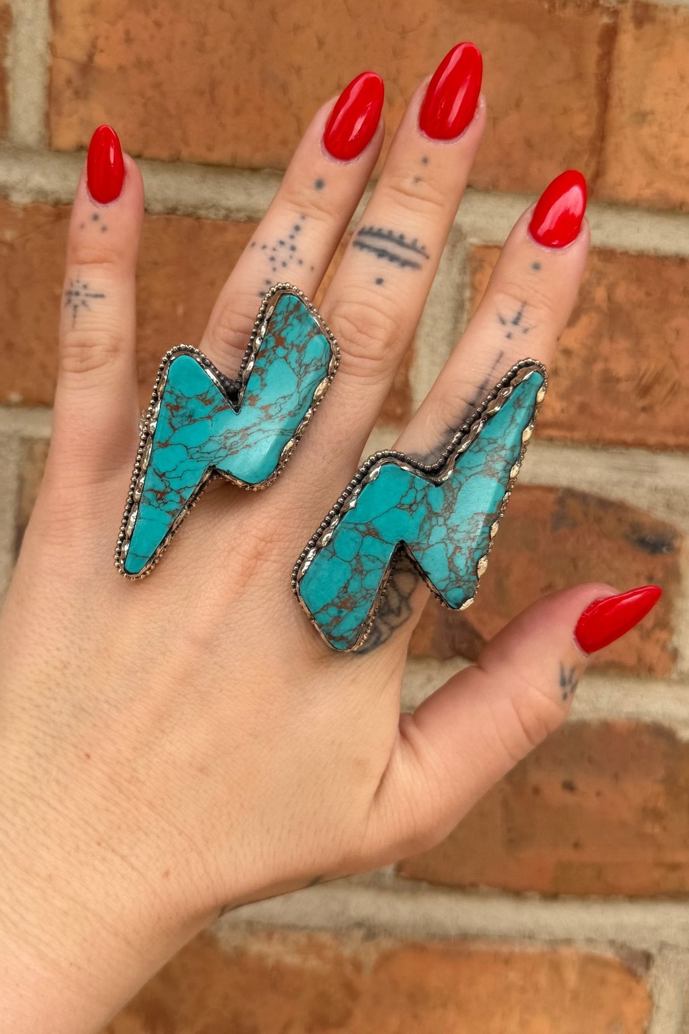 Lightning Bolt Ring in Blue - ivyandlavyboutique ivyandlavyboutique