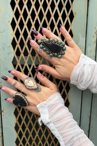 Lightning McQueen Bolt Ring obsidian - ivyandlavyboutique ivyandlavyboutique