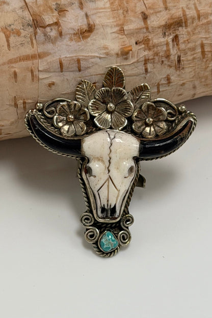 Lil Stunner Skull w/ Turquoise - ivyandlavyboutique ivyandlavyboutique