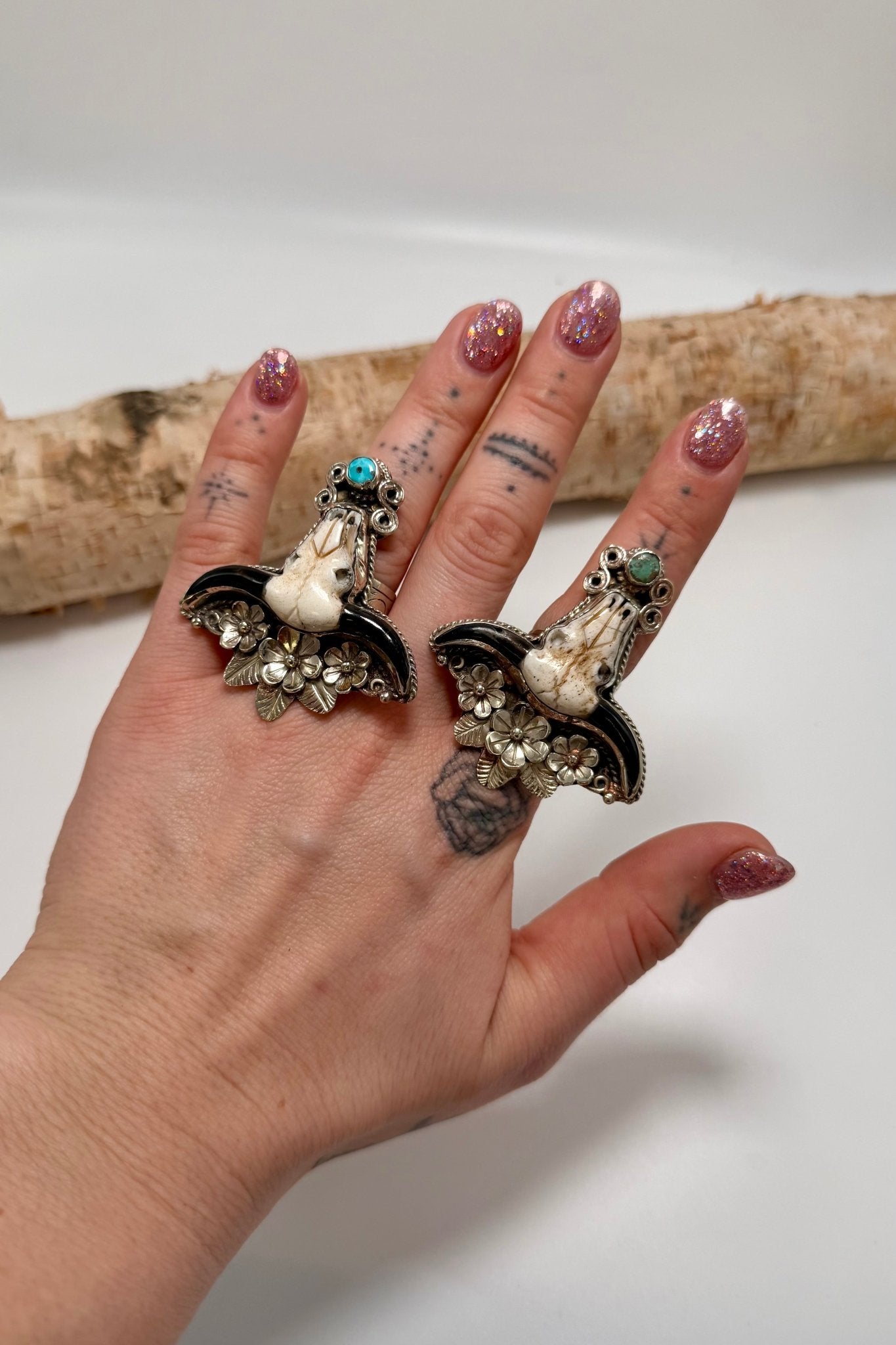 Lil Stunner Turquoise & Horn Ring - ivyandlavyboutique ivyandlavyboutique