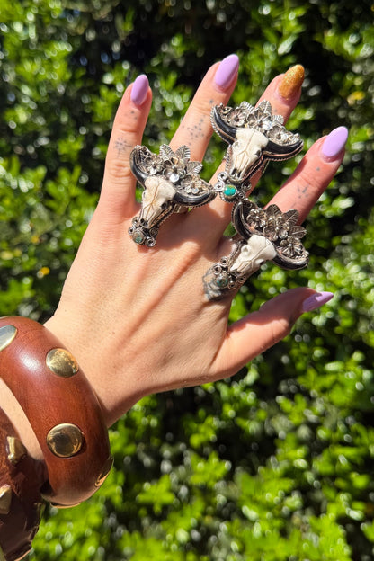 Lil Stunner Turquoise & Horn Ring - ivyandlavyboutique ivyandlavyboutique