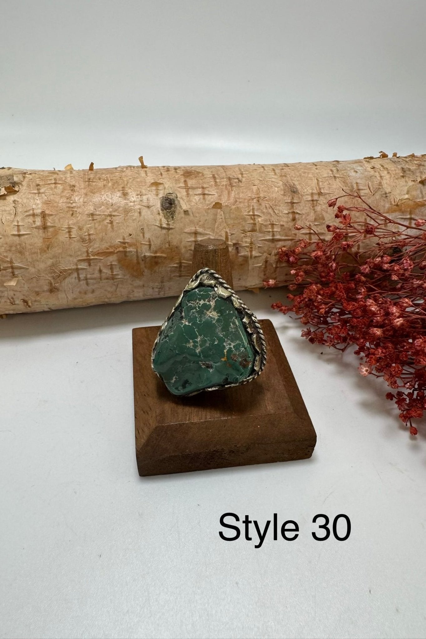 Lil Turquoise Chunk Stone Ring - ivyandlavyboutique ivyandlavyboutique