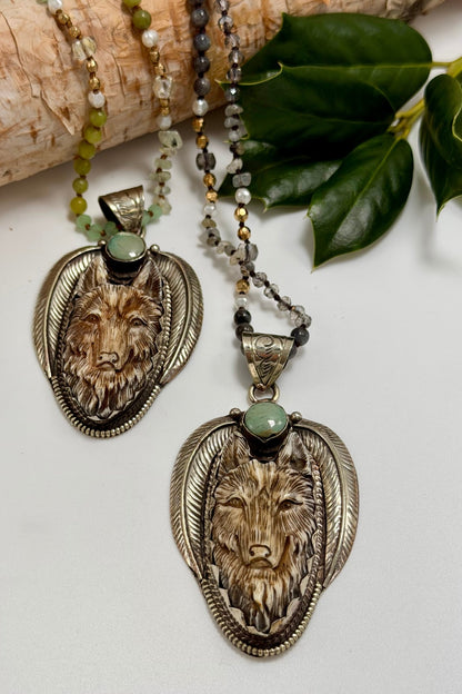 Lone Wolf Long Necklace - ivyandlavyboutique ivyandlavyboutique