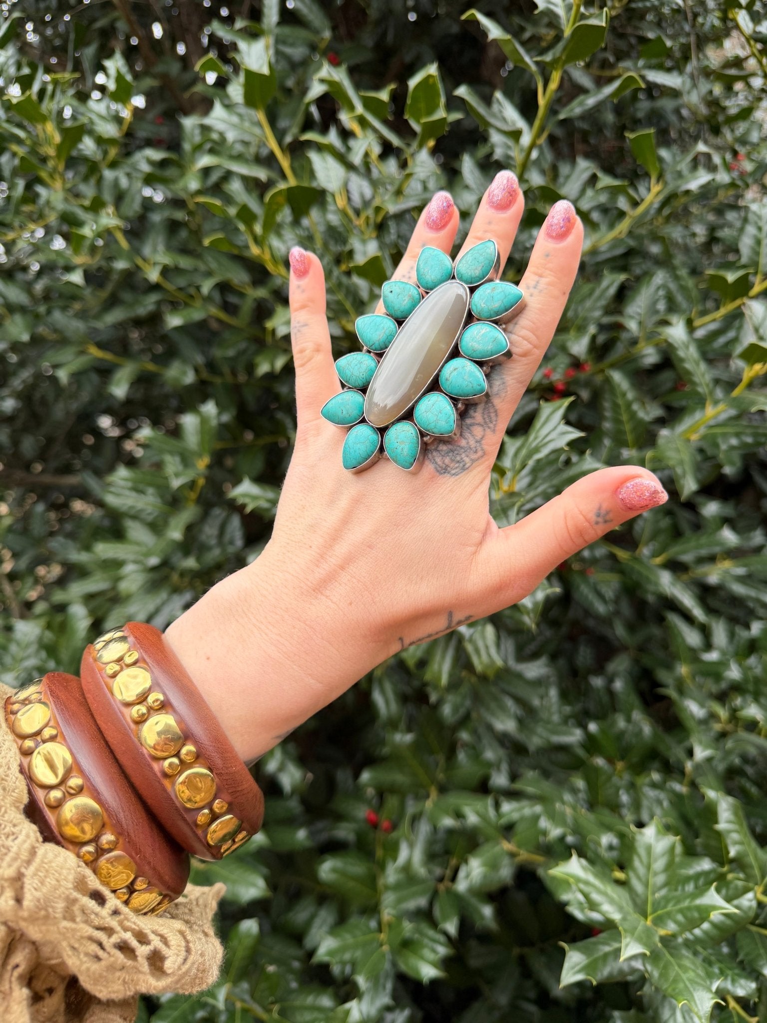 Long Flower Ring - ivyandlavyboutique ivyandlavyboutique