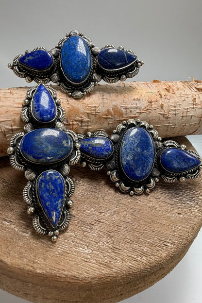 Long Lapis Statement Ring - ivyandlavyboutique ivyandlavyboutique