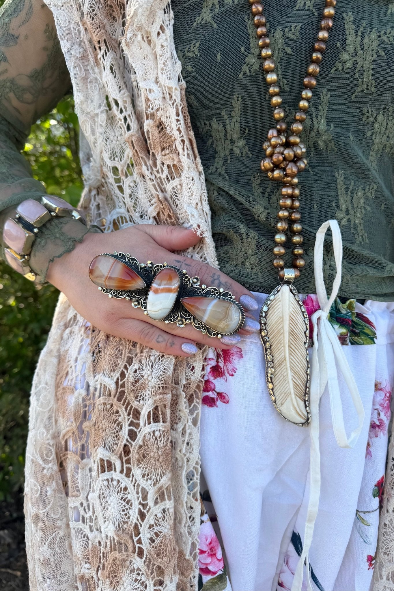 Long Way Down Ring Biggie Ring - ivyandlavyboutique ivyandlavyboutique