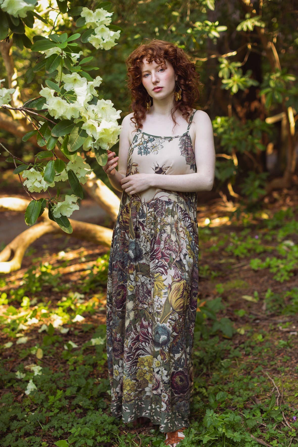 Love Grows Wild Bohéme Slip Dress With Bees - ivyandlavyboutique Market of Stars