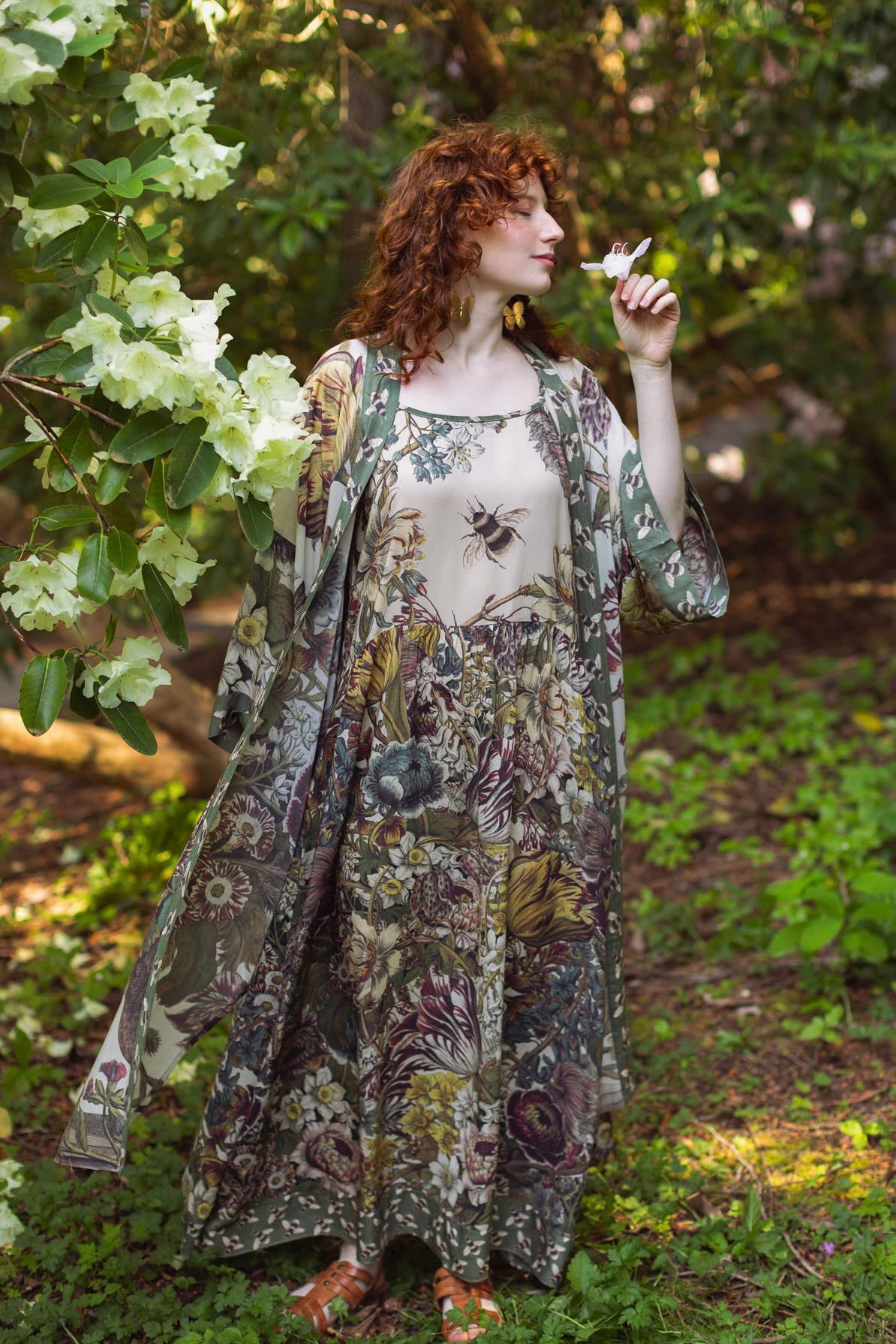 Love Grows Wild Bohéme Slip Dress With Bees - ivyandlavyboutique Market of Stars