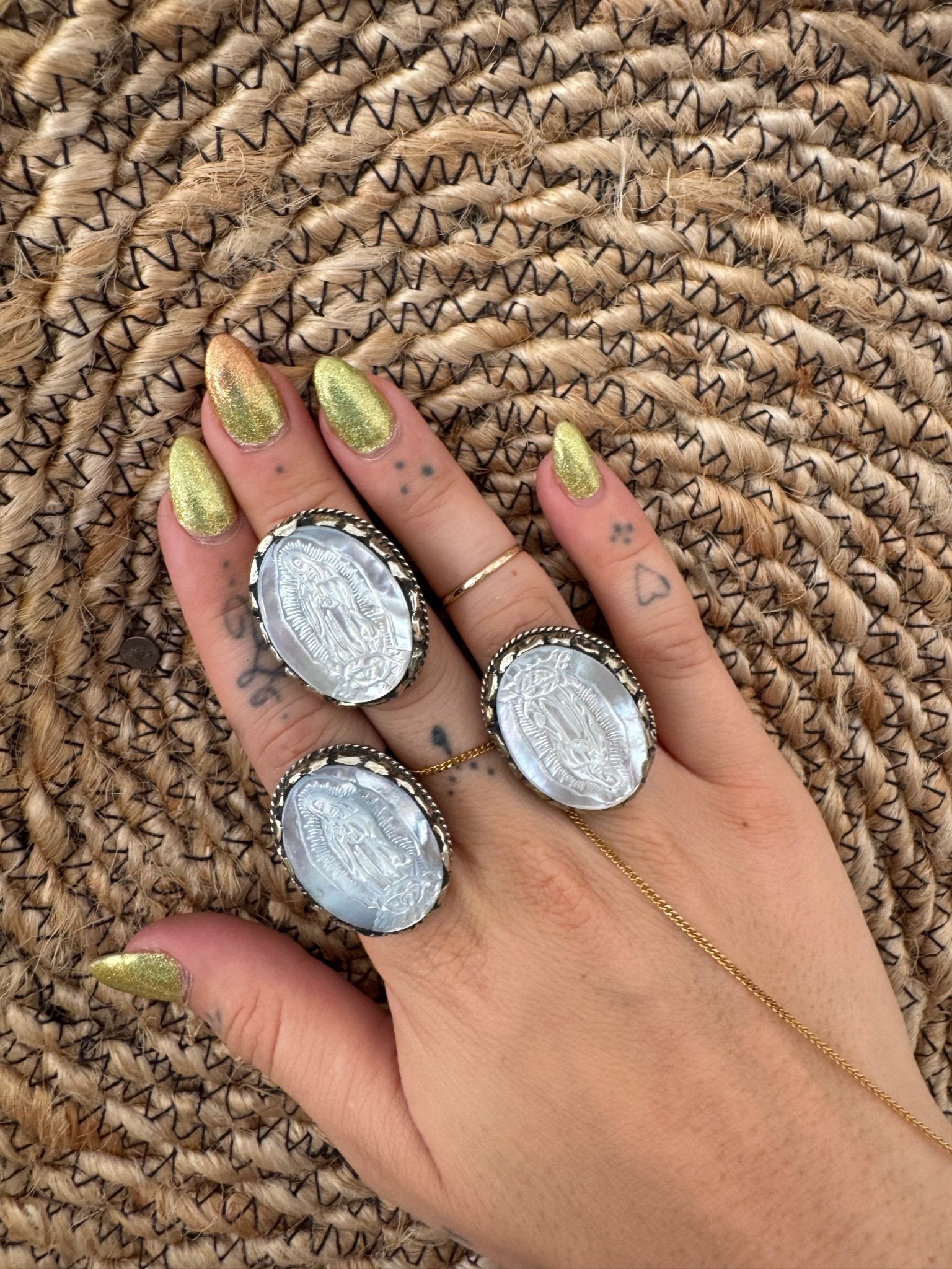LT Lady of Guadalupe Carved Ring - ivyandlavyboutique ivyandlavyboutique