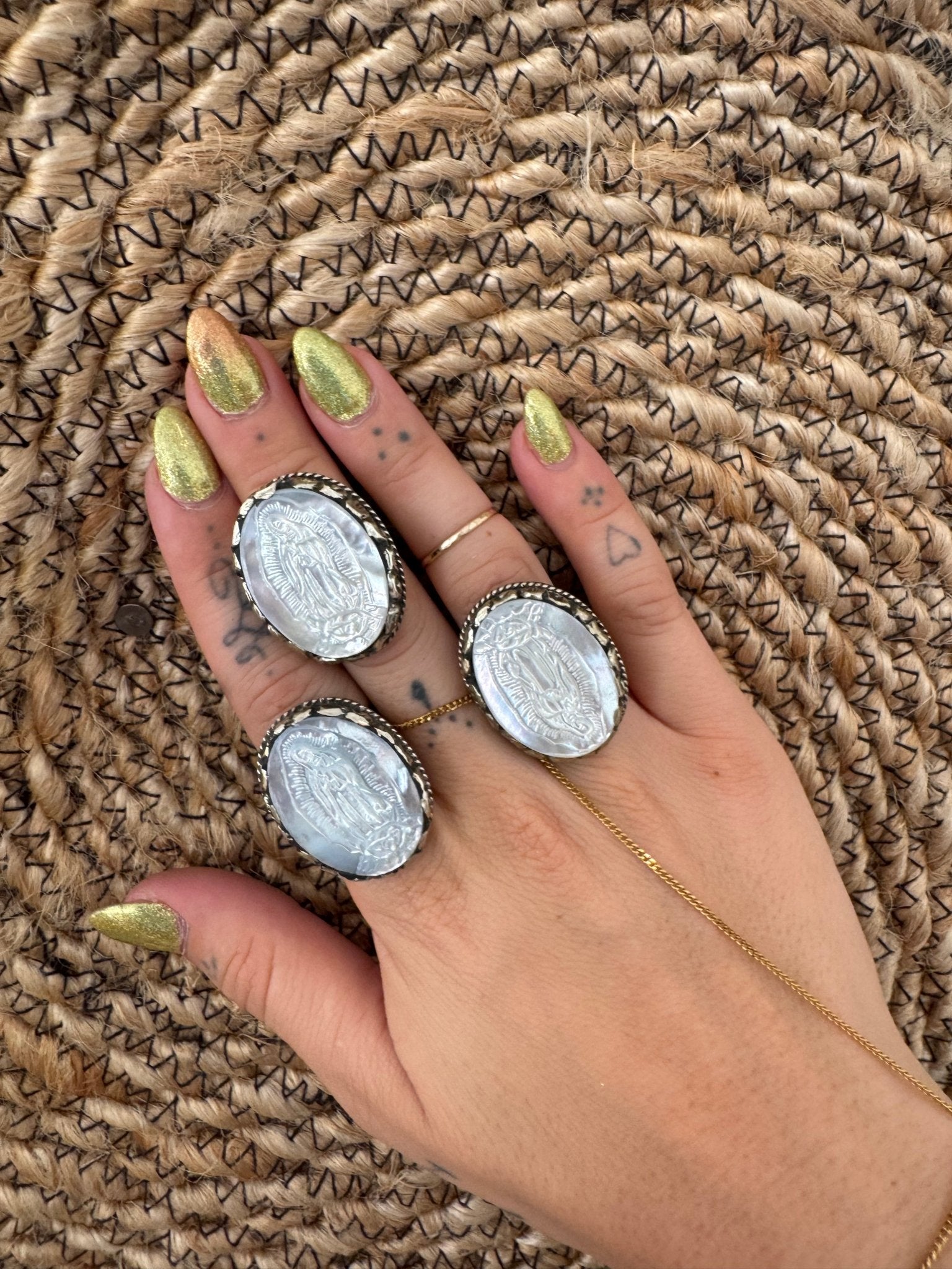 LT Lady of Guadalupe Carved Ring - ivyandlavyboutique ivyandlavyboutique