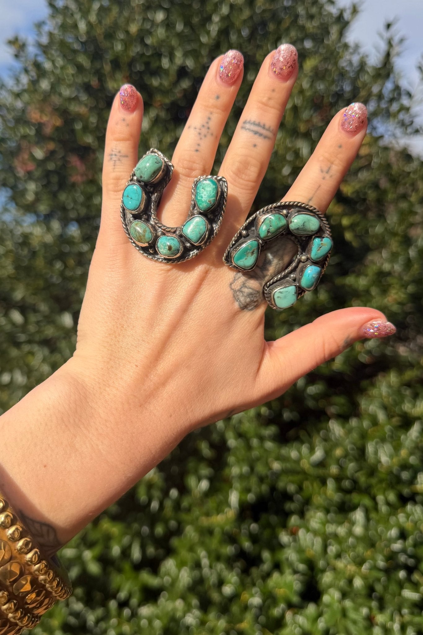Lucky You Turquoise Horse Shoe Ring - ivyandlavyboutique ivyandlavyboutique