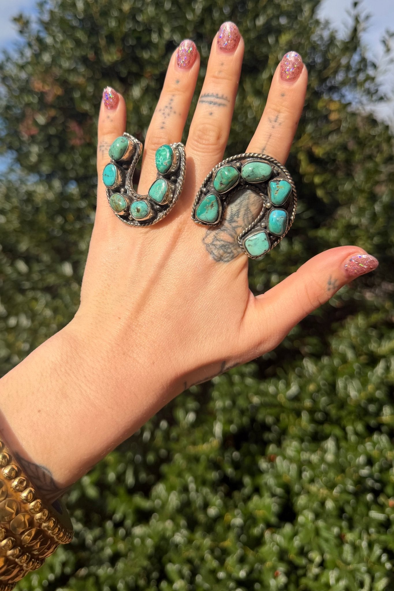 Lucky You Turquoise Horse Shoe Ring - ivyandlavyboutique ivyandlavyboutique
