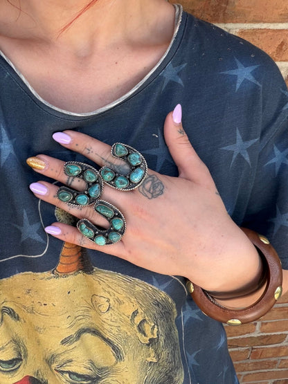 Lucky You Turquoise Horse Shoe Ring - ivyandlavyboutique ivyandlavyboutique
