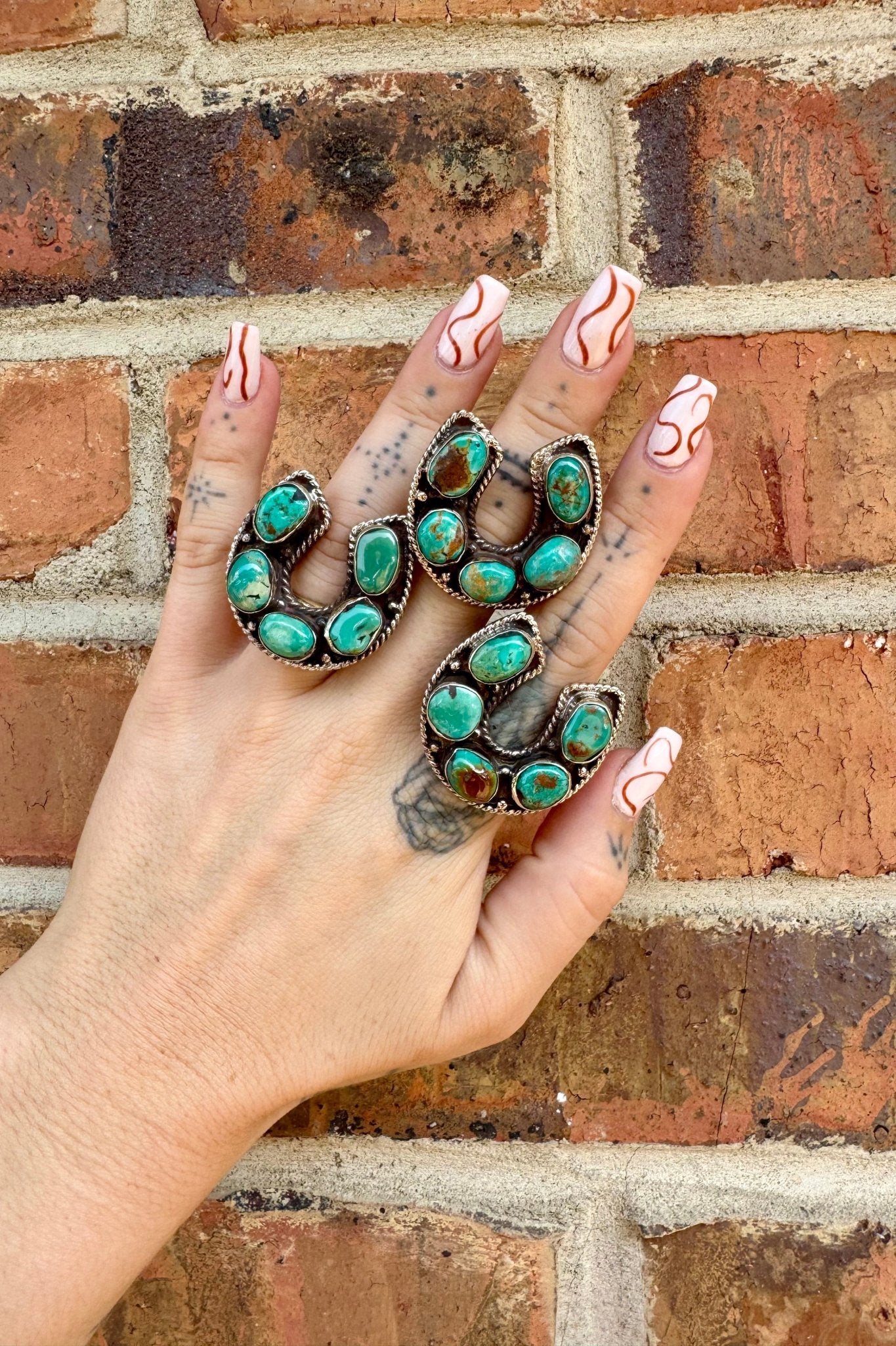 Lucky You Turquoise Horse Shoe Ring - ivyandlavyboutique ivyandlavyboutique