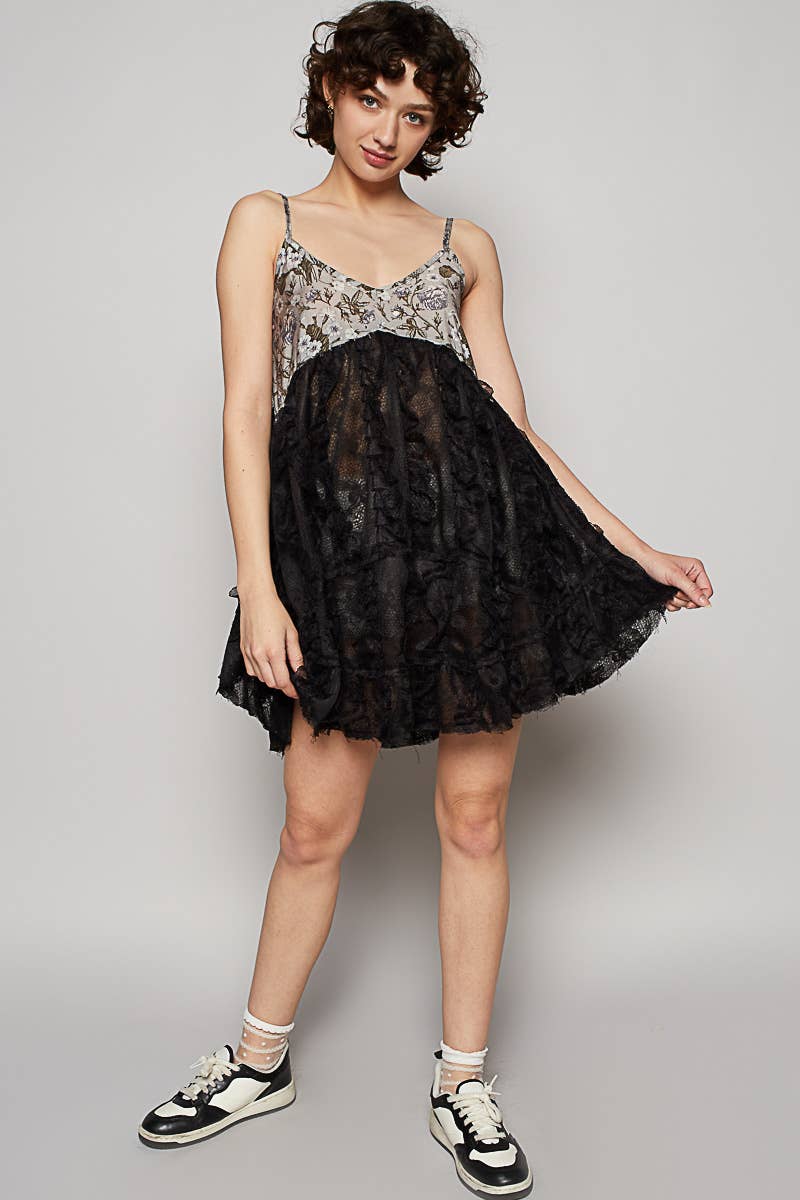 Luna Whisper Contrast Baby Doll Top - ivyandlavyboutique Pol Clothing