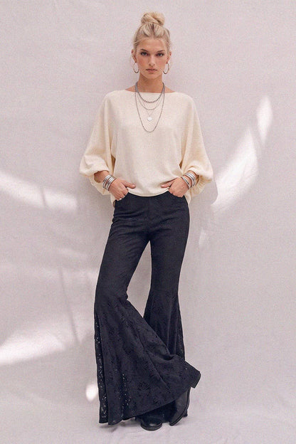 Make a Scene Trumpet Flare Pant - ivyandlavyboutique WISTERIA LANE
