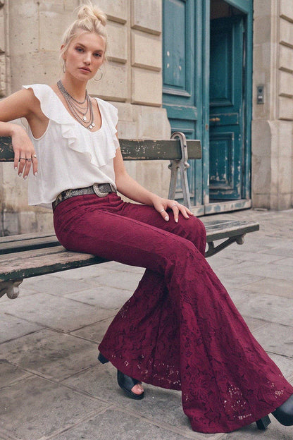Make a Scene Trumpet Flare Pant - ivyandlavyboutique WISTERIA LANE