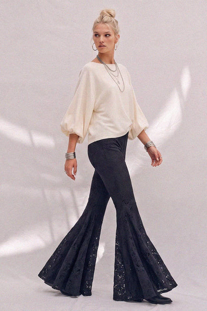 Make a Scene Trumpet Flare Pant - ivyandlavyboutique WISTERIA LANE