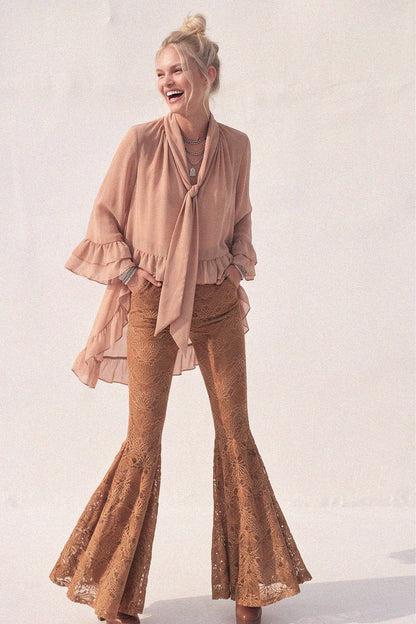 Make a Scene Trumpet Flare Pant - ivyandlavyboutique WISTERIA LANE