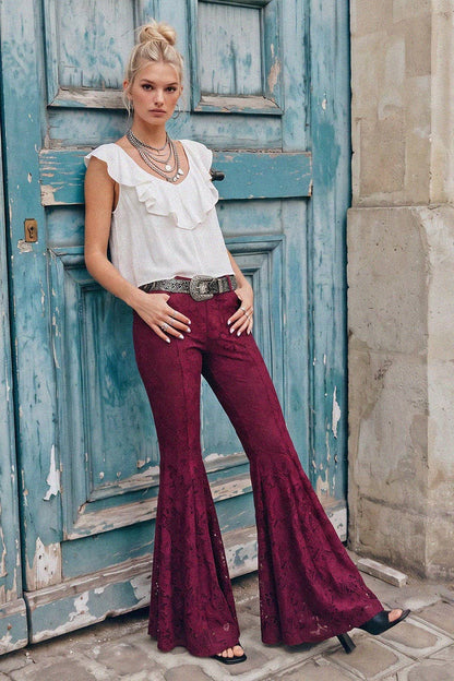 Make a Scene Trumpet Flare Pant - ivyandlavyboutique WISTERIA LANE