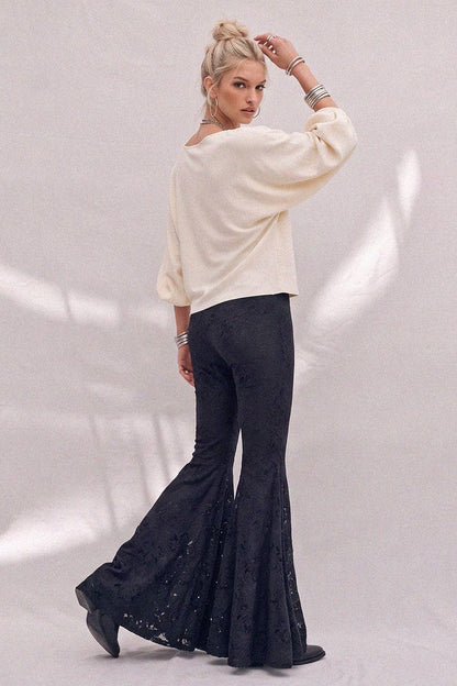 Make a Scene Trumpet Flare Pant - ivyandlavyboutique WISTERIA LANE