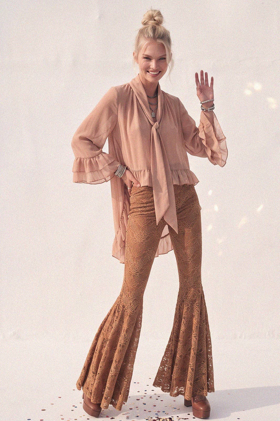 Make a Scene Trumpet Flare Pant - ivyandlavyboutique WISTERIA LANE