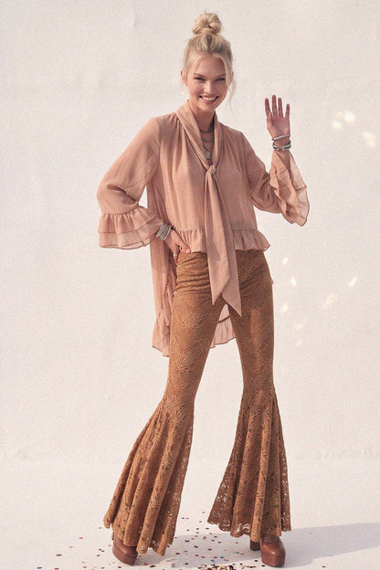 Make a Scene Trumpet Flare Pant - ivyandlavyboutique WISTERIA LANE