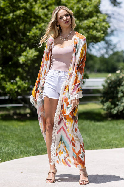Malibu Sunset Kimono - ivyandlavyboutique Urbanista