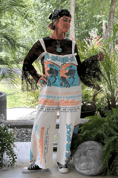 Market Fresh Overalls in Let er Buck - ivyandlavyboutique Jaded Gypsy