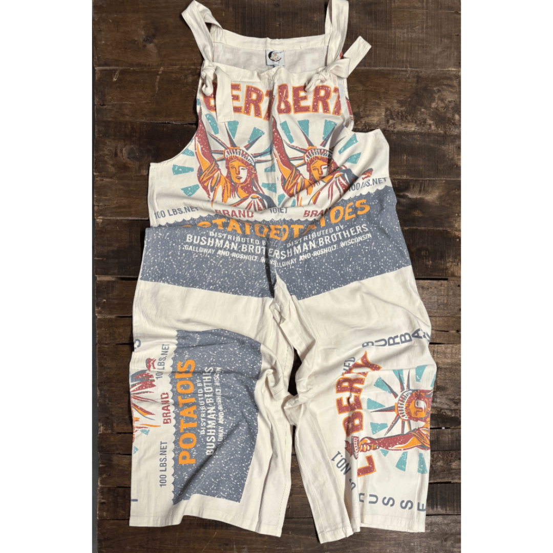 Market Fresh Overalls in Liberty - ivyandlavyboutique Jaded Gypsy