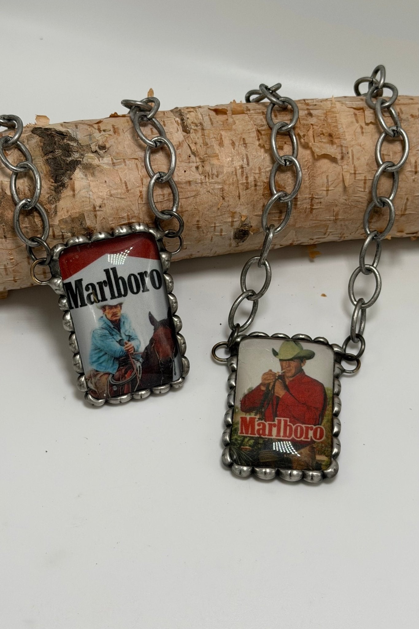 Marlboro Cowboy Necklace - ivyandlavyboutique Art by Amy