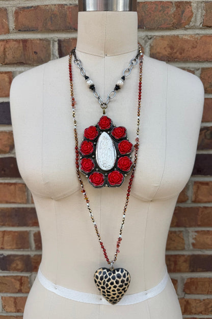 Mary in Roses Necklace - ivyandlavyboutique ivyandlavyboutique