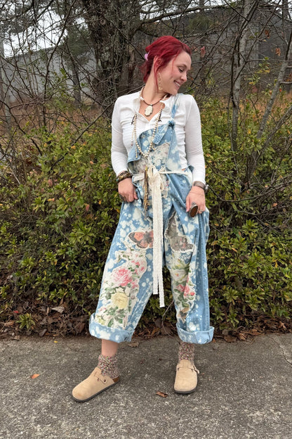 Meadow Bliss Patch Overalls - ivyandlavyboutique A Rare Bird Shop