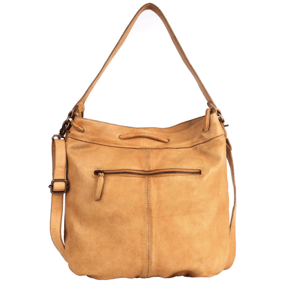 Meadow (LG) Handcrafted Leather Shoulder Bag: Mustard & White by Latico - ivyandlavyboutique Latico Leathers