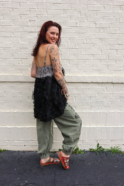 Meadow Stitch Twill Joggers Pants - ivyandlavyboutique Pol Clothing