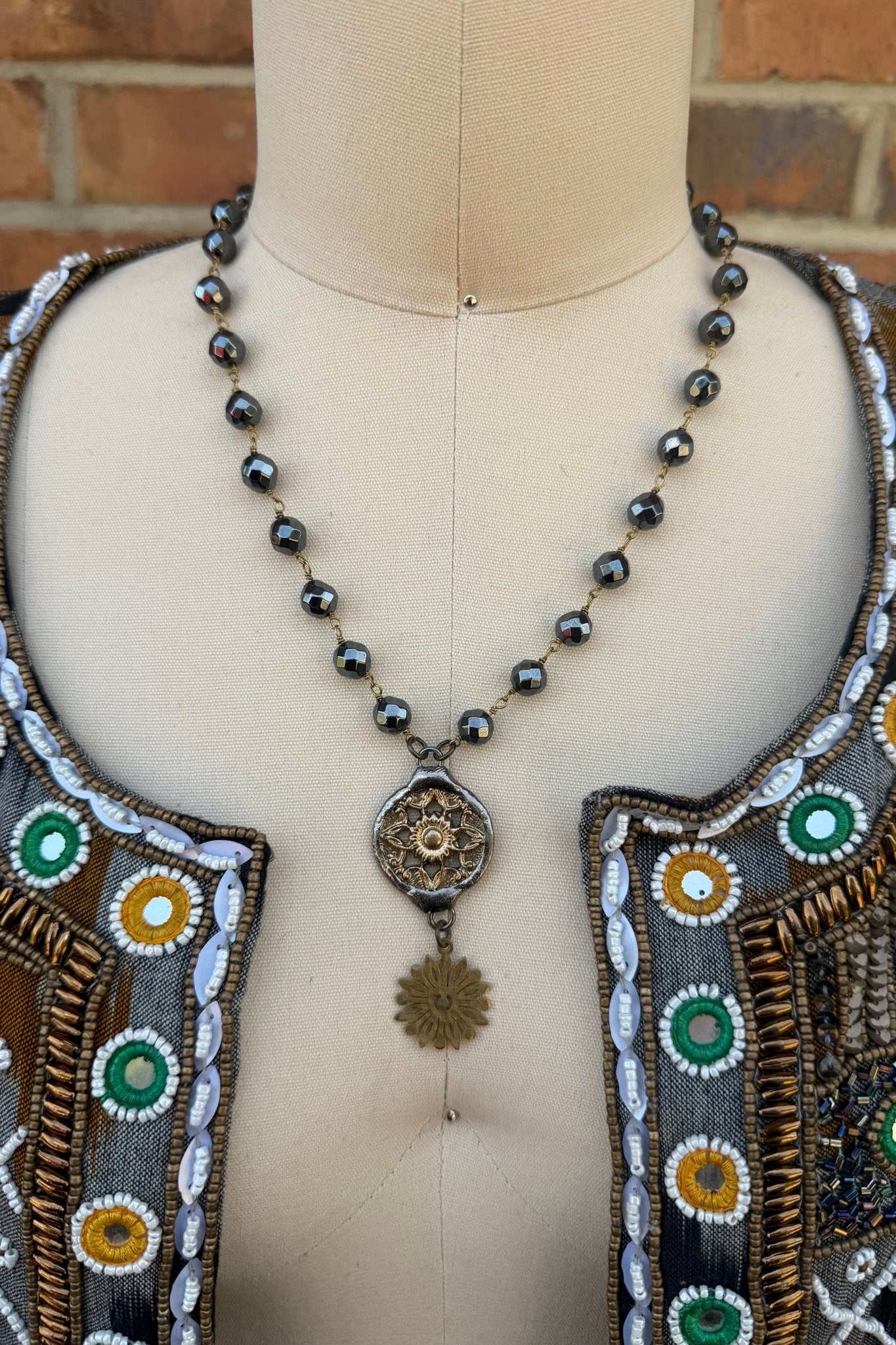 Medallion Drop Necklace - ivyandlavyboutique ivyandlavyboutique
