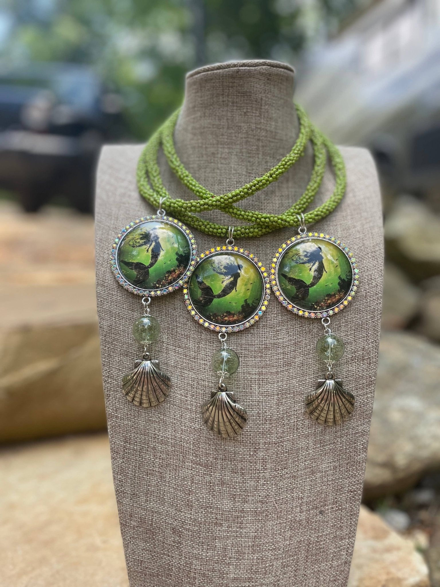 Mermaid Choker Necklace - ivyandlavyboutique Gypsy South