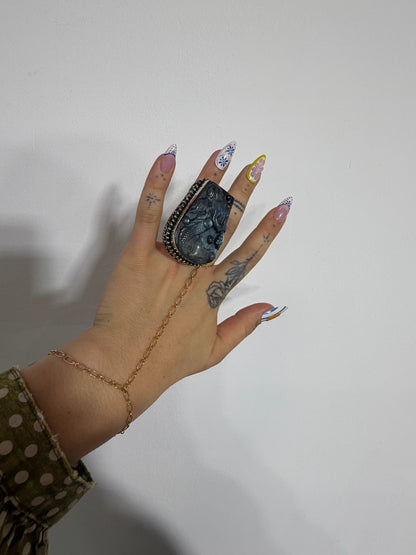Mermaid Swinming Ring in Labradorite - ivyandlavyboutique ivyandlavyboutique