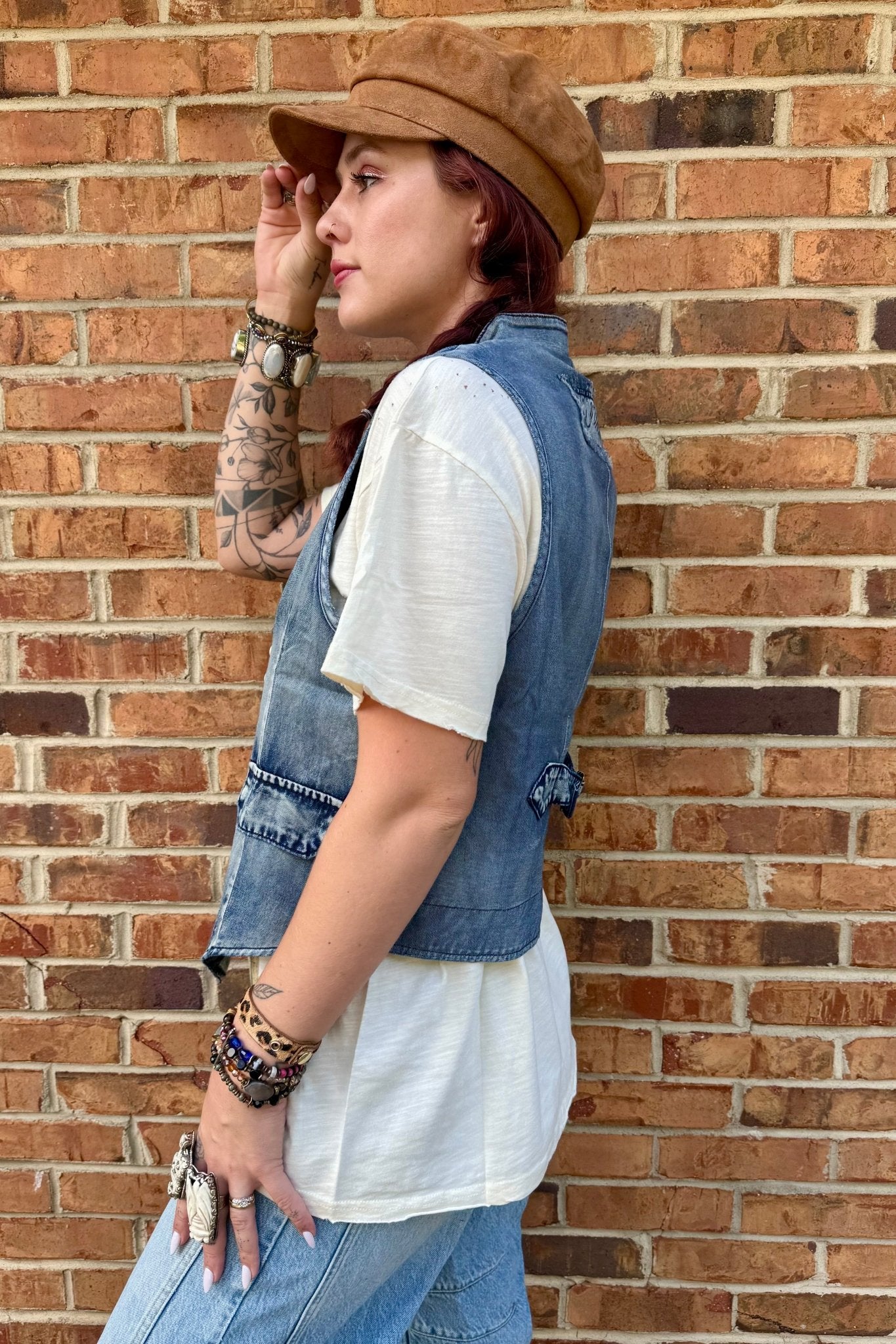 Mesmerized Vest - Medium Chambray - ivyandlavyboutique Jaded Gypsy