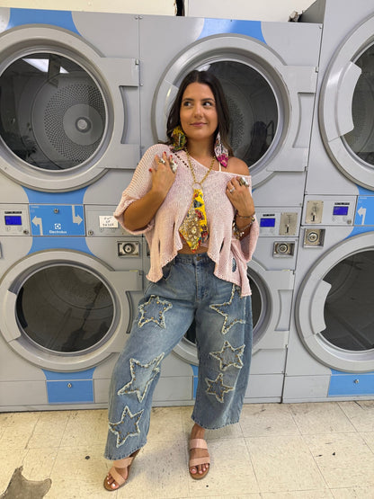 Mid Summer Bliss Crop Sweater - ivyandlavyboutique I LOVE LINEN