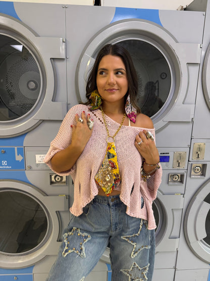 Mid Summer Bliss Crop Sweater - ivyandlavyboutique I LOVE LINEN