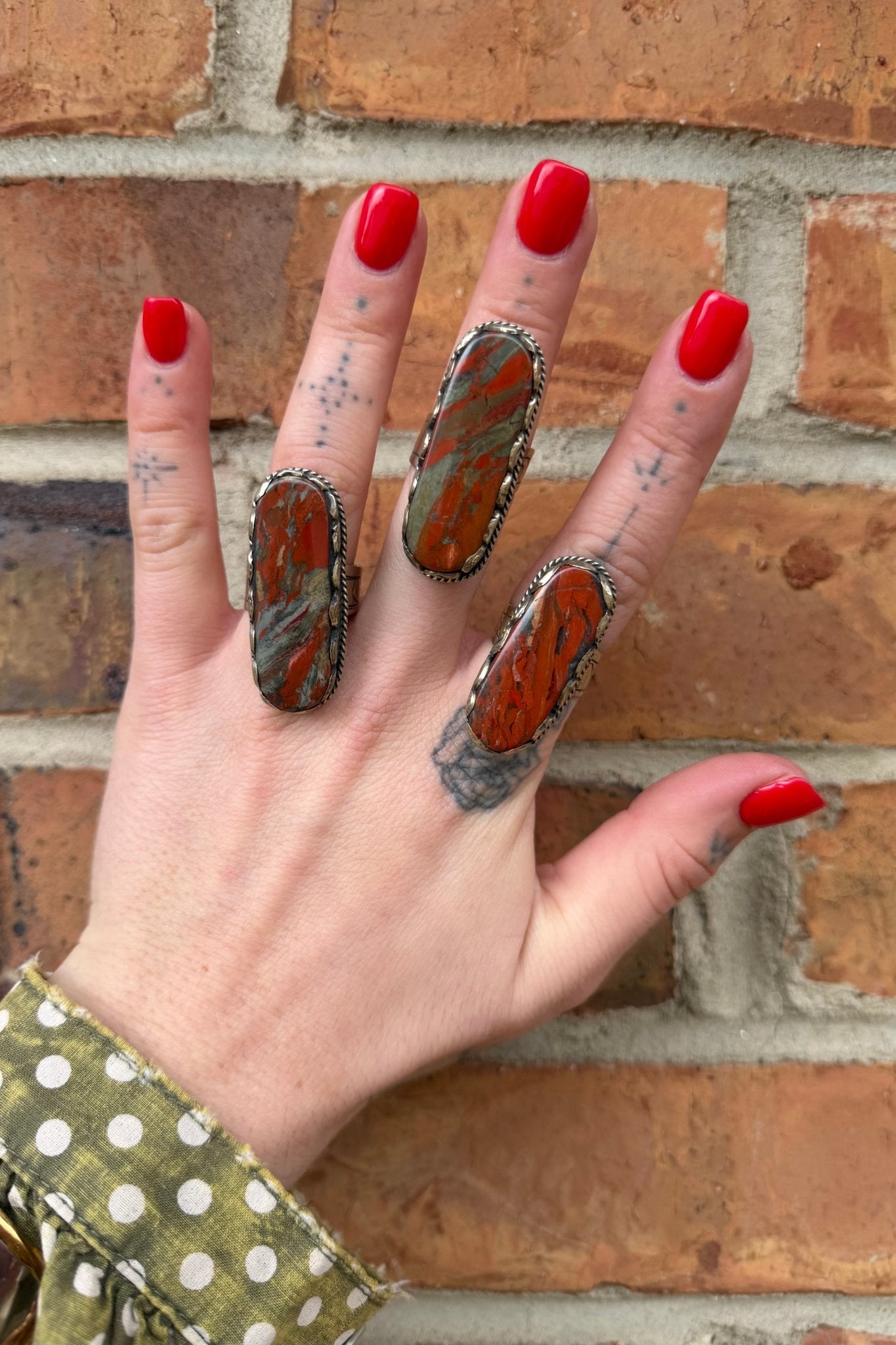Midi Orange Log Ring - ivyandlavyboutique ivyandlavyboutique
