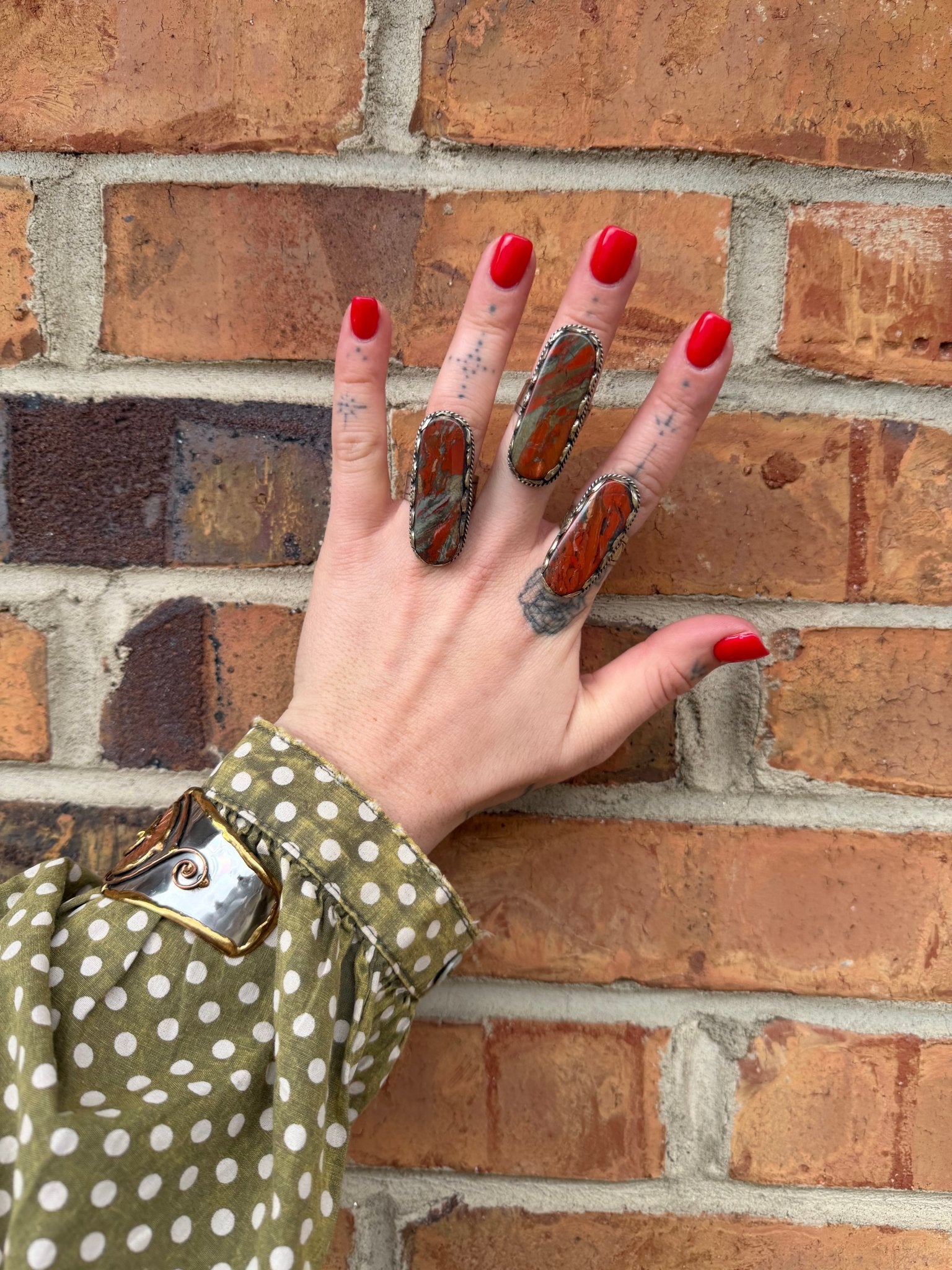 Midi Orange Log Ring - ivyandlavyboutique ivyandlavyboutique