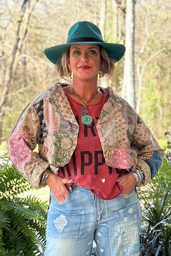 Midnight Garden Crop Jacket - ivyandlavyboutique Jaded Gypsy