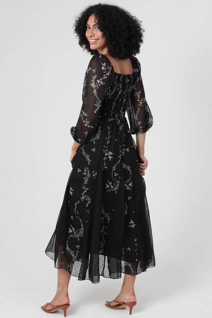 Midnight Queen Midi Dress - ivyandlavyboutique ANGIE