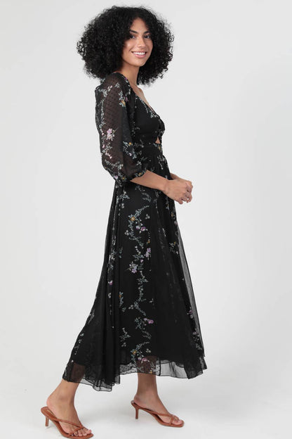 Midnight Queen Midi Dress - ivyandlavyboutique ANGIE