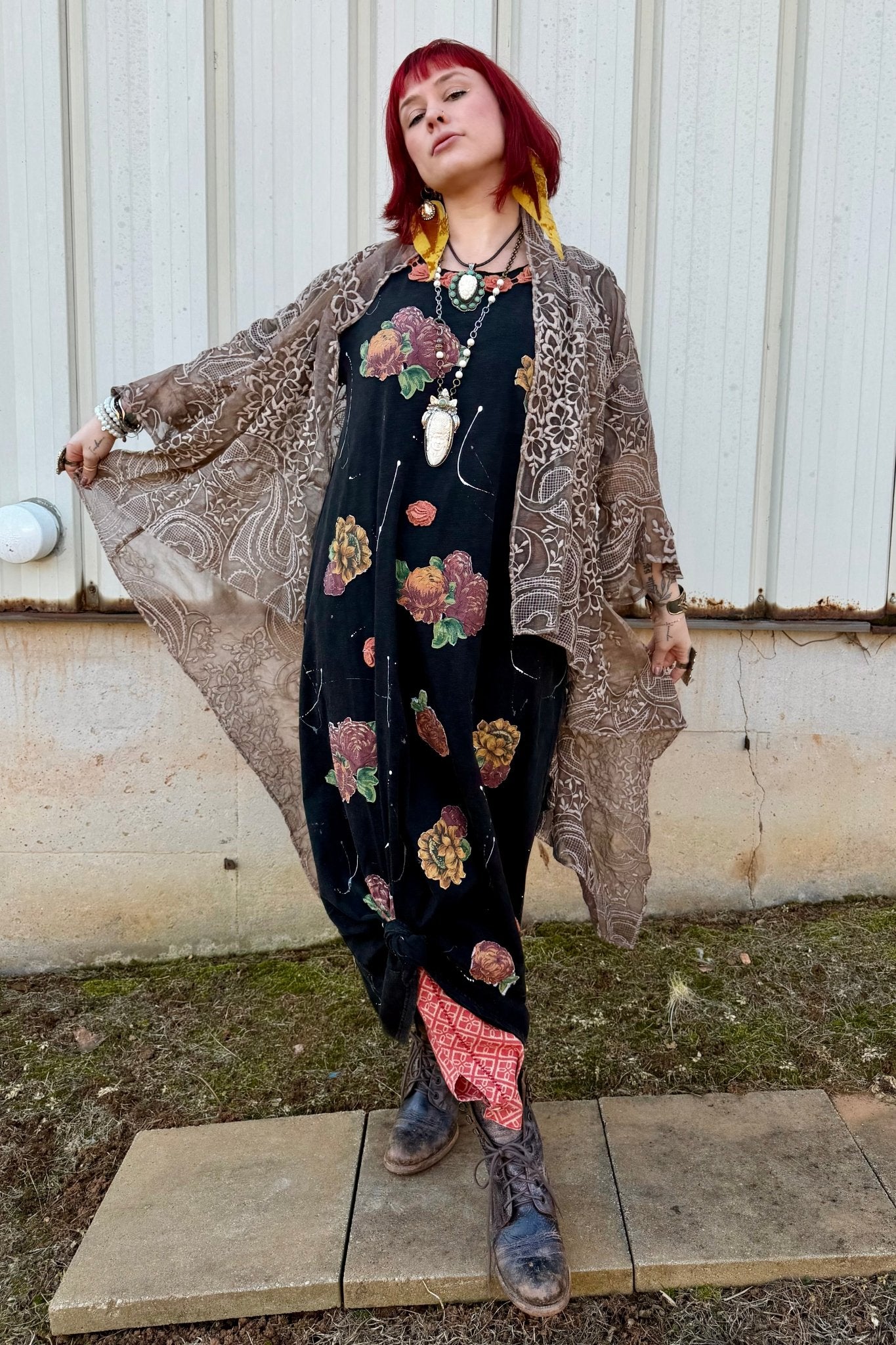 Midnight Walks Paint Spatter Dress - ivyandlavyboutique Jaded Gypsy