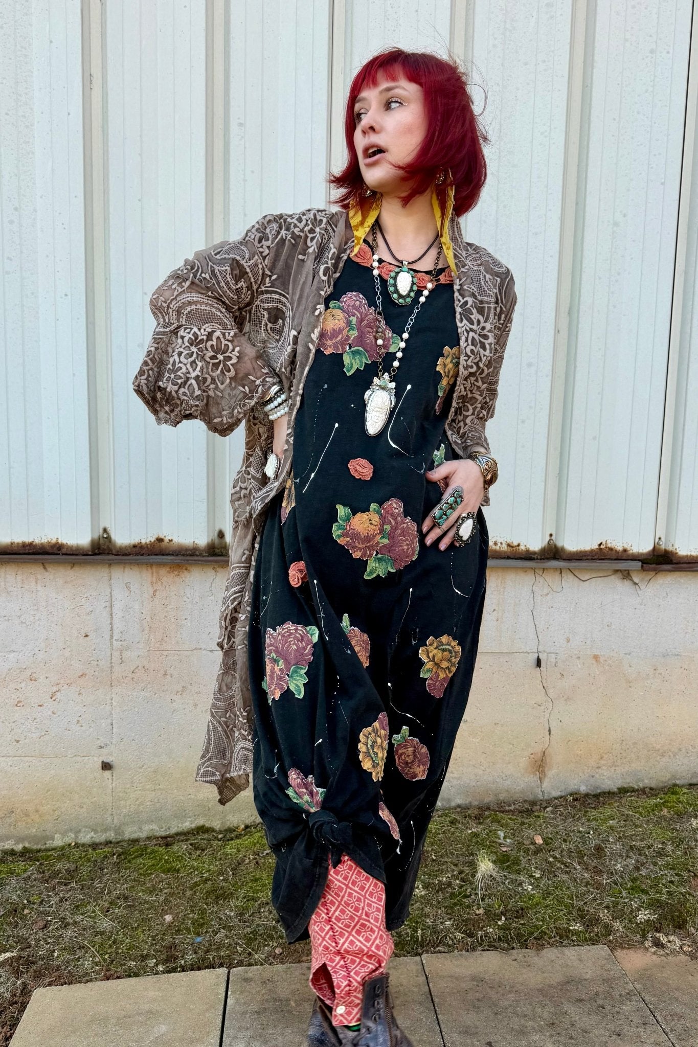 Midnight Walks Paint Spatter Dress - ivyandlavyboutique Jaded Gypsy