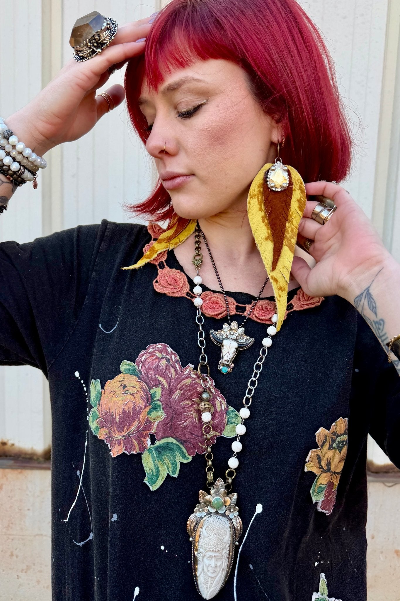 Midnight Walks Paint Spatter Dress - ivyandlavyboutique Jaded Gypsy